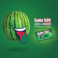Center Fruit Watermelon Chewing Gums - Liquid-filled, Fruit-flavored