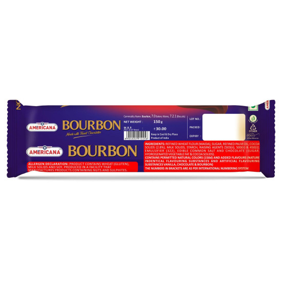 Bonn Americana Premium Chocolate Bourbonn Biscuits 150 G (Pack Of 8-150G Each)