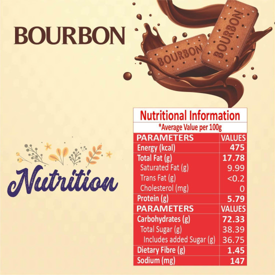 Bonn Americana Premium Chocolate Bourbonn Biscuits 150 G (Pack Of 8-150G Each)