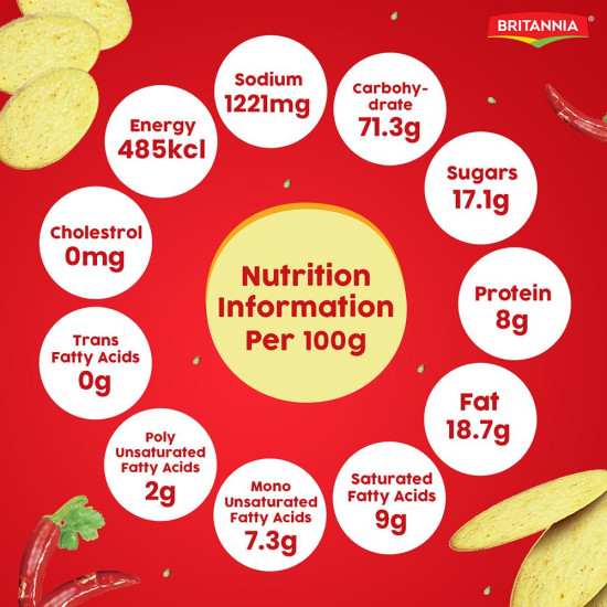 Britannia 50-50 Potazos Masti Masala Spicy Flavoured Crisps 71.5 G