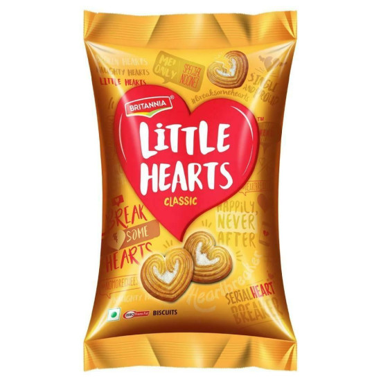 Britannia Classic Little Hearts Biscuits 75 G