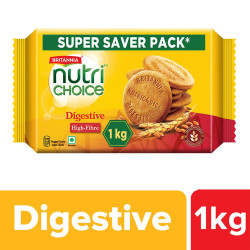 Britannia Nutrichoice Hi-Fibre Digestive Biscuits 1 Kg - Healthy Snack for All