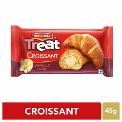 Britannia Treat Vanilla Creme Croissant Cream Roll 45 G