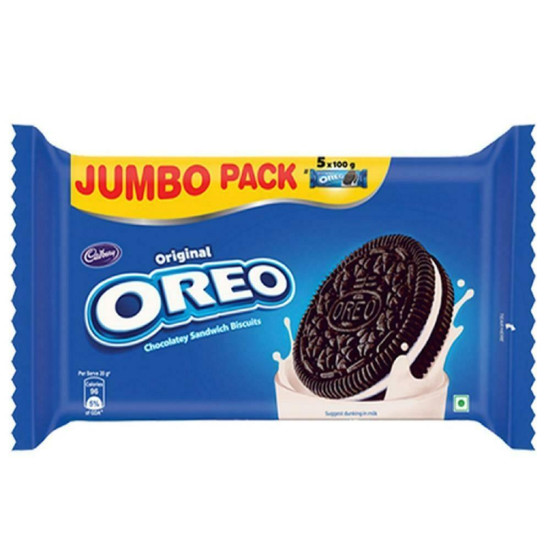 Cadbury Oreo Original Chocolatey Sandwich Biscuits Jumbo Pack 500 G