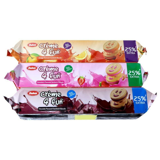 Dukes Creme 4 Fun Cream Biscuits Combo Pack 150 G (Pack Of 3)