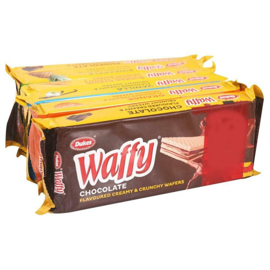 Dukes Waffy Creamy & Crunchy Wafers Assorted Pack 75 G (Pack Of 6)