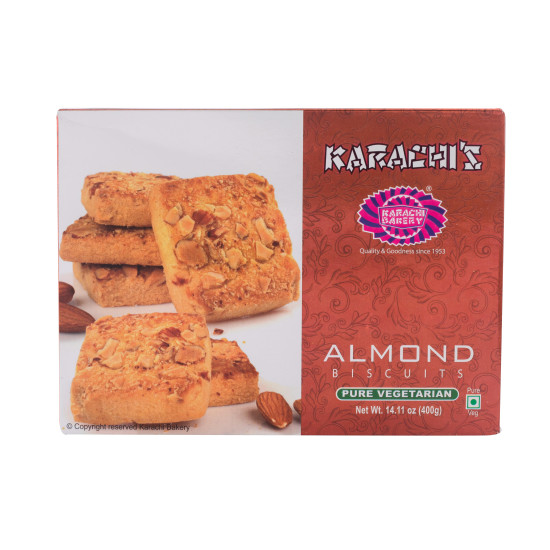 Karachi Bakery Premium Almond Cookies 800 Grams ( 400 Grams X 2 )