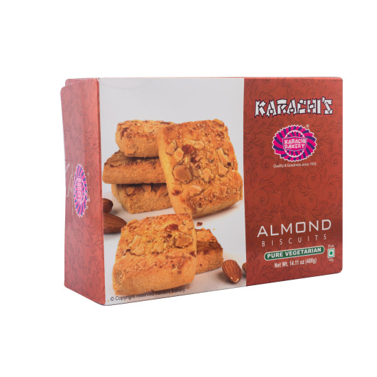 Karachi Bakery Premium Almond Cookies 800 Grams ( 400 Grams X 2 )