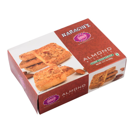 Karachi Bakery Premium Almond Cookies 800 Grams ( 400 Grams X 2 )