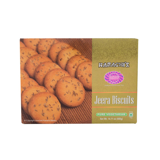 Karachi Bakery Premium Jeera Biscuits 400G  (Pack Of 2)