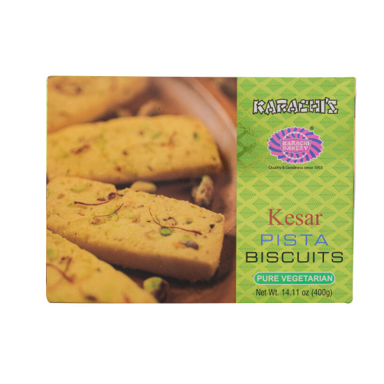 Karachi Bakery Premium Kesar Pista Biscuits 400 Grams ( Pack Of 2 )