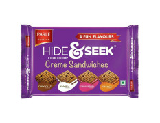 Parle Hide & Seek 4 Fun Flavours Choco Chip Creme Sandwich Biscuits 400 G