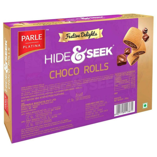 Parle Hide & Seek Choco Rolls 250 G