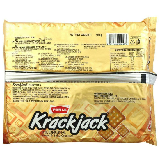 Parle Krack Jack Biscuits 400 G