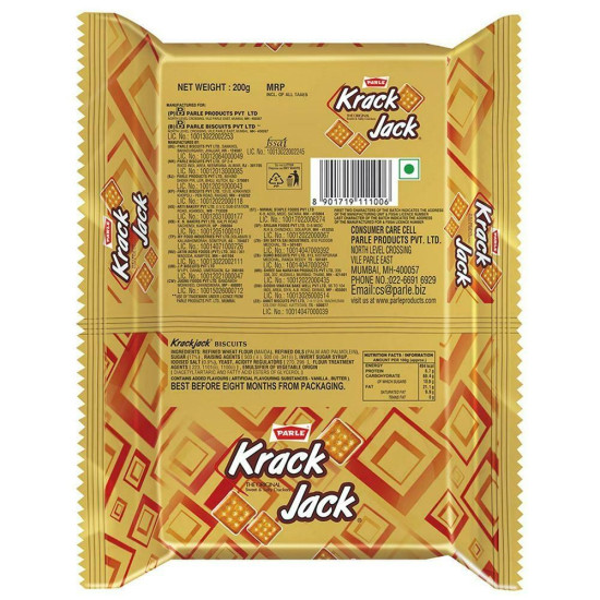 Parle Krack Jack Crackers 200 G