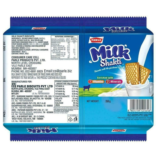 Parle Milk Shakti Biscuits 350 G