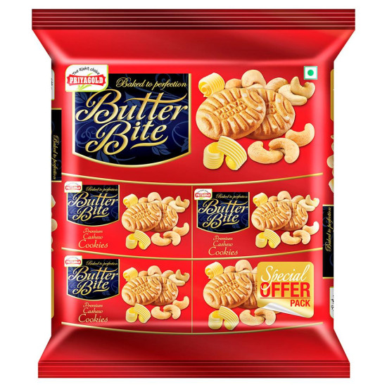 Priyagold Butter Bite Cashew Cookies 520 G