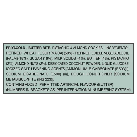 Priyagold Premium Pistachio & Almond Butter Bite Cookies 520 G