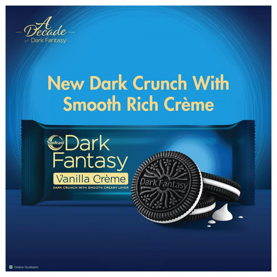 Sunfeast Dark Fantasy Vanilla Creme Biscuits 100 G