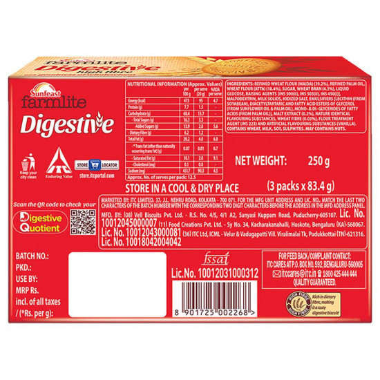 Sunfeast Farmlite Digestive High Fibre Biscuits 250 G