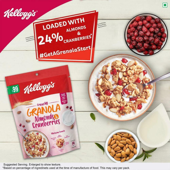 Kellogg's Almonds & Cranberries Crunchy Granola 145 G