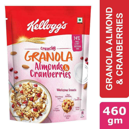 Kellogg's Almonds & Cranberries Crunchy Granola 460 G