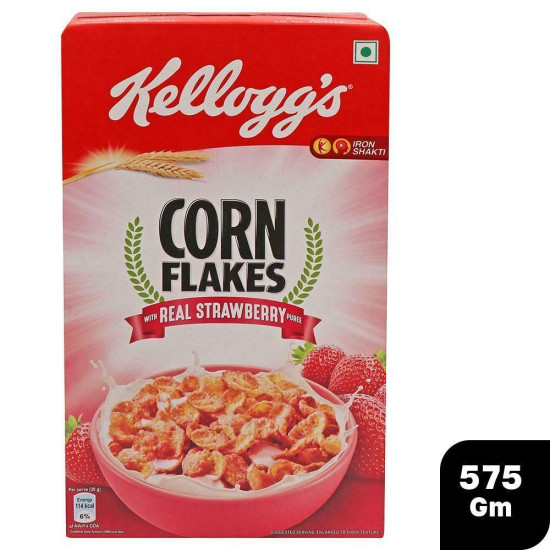 Kellogg's Corn Flakes With Real Strawberry Puree 575 G