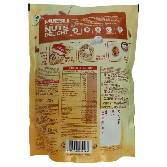 Kellogg's Muesli With Almonds & Raisins Nut Delight 500 G