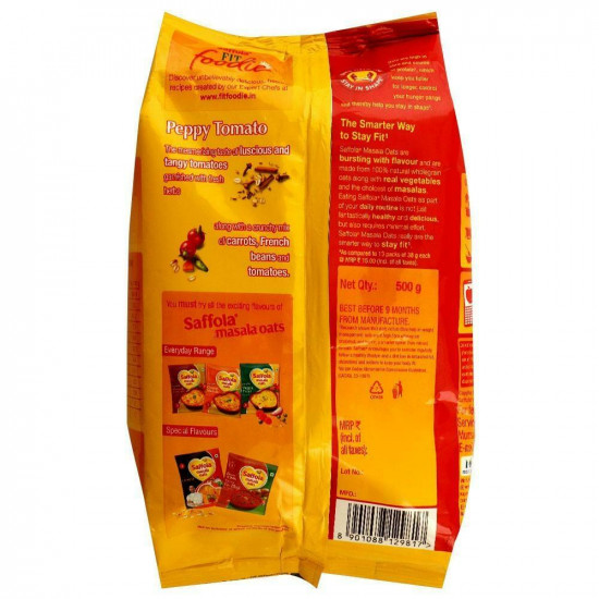 Saffola Peppy Tomato Instant Masala Oats 500 G