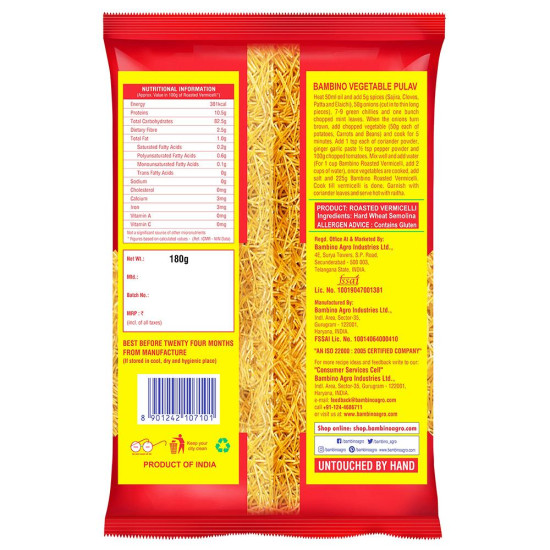 Bambino Roasted Vermicelli 180 G