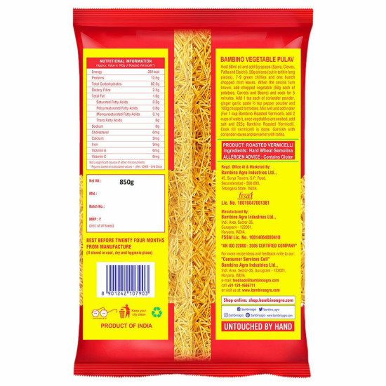 Bambino Roasted Vermicelli 850 G