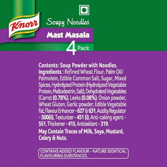 Knorr Mast Masala Instant Soupy Noodles 4 Pack 300 G