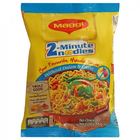 Maggi 2-Minutes Masala Instant Noodles (No Onion No Garlic) 70 G