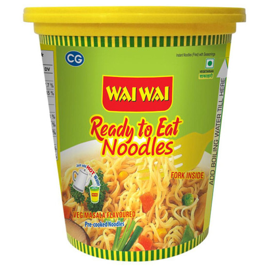 Wai Wai Veg Masala Cup Noodles 75 G