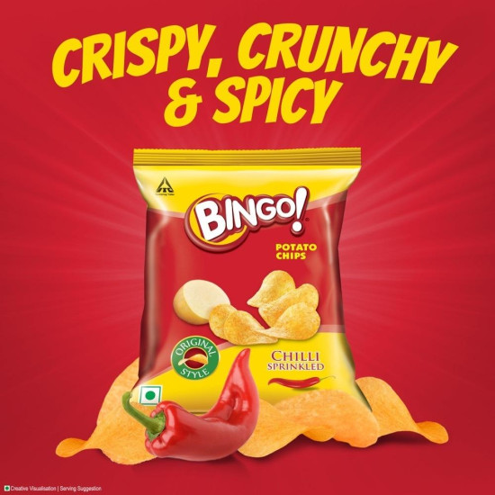 Bingo Original Style Chilli Sprinkled Potato Chips 90 G