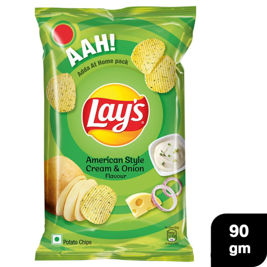 Lay's American Style Cream & Onion Potato Chips 90 G