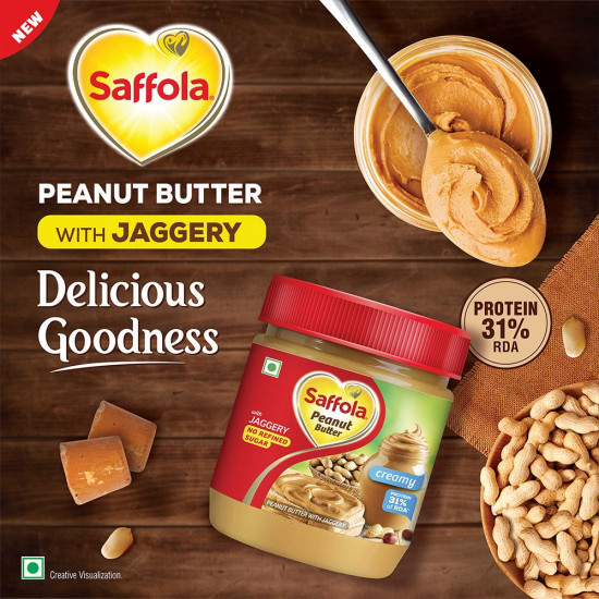 Saffola Crunchy Peanut Butter With Jaggery 350 G