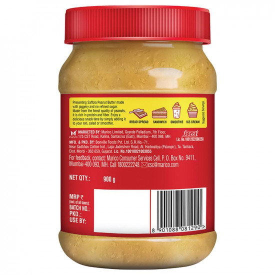Saffola Crunchy Peanut Butter With Jaggery 900 G