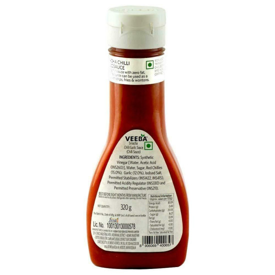 Veeba Sriracha Chilli Garlic Sauce 320 G