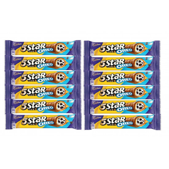 Cadbury 5 Star Oreo Chocolate Bar, Caramel, 41G X 12 Pcs
