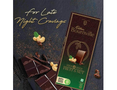 Cadbury Bournville Fruit And Nut Dark Chocolate Bar, 80G (Pack Of 7)