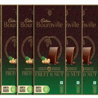Cadbury Bournville Fruit And Nut Dark Chocolate Bar, 80G (Pack Of 7)