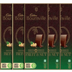 Cadbury Bournville Fruit And Nut Dark Chocolate Bar, 80G (Pack Of 7)