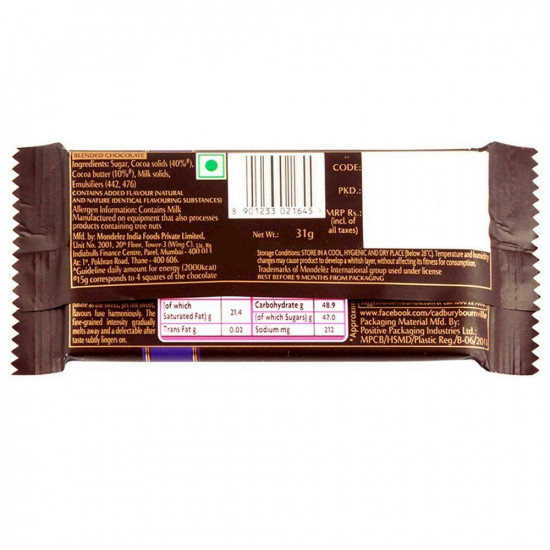 Cadbury Bournville Rich Cocoa Dark Chocolate 31 G