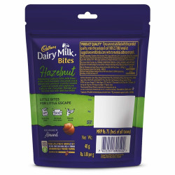 Cadbury Dairy Milk Bites- Hazelnut 40G - Rich & Creamy Chocolate Snack