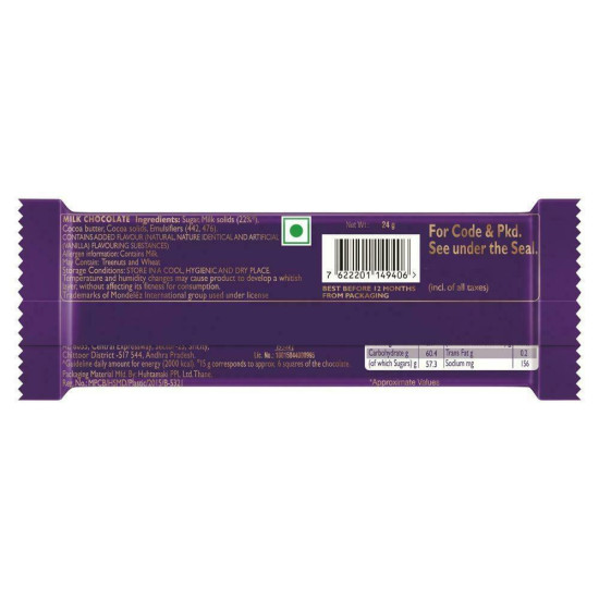 Cadbury Dairy Milk Chocolate 24 G