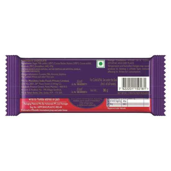 Cadbury Dairy Milk Fruit & Nut Chocolate 36 G