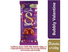 Cadbury Dairy Milk Silk Bubbly Valentine Chocolate Bars, 120G Pack Of 3