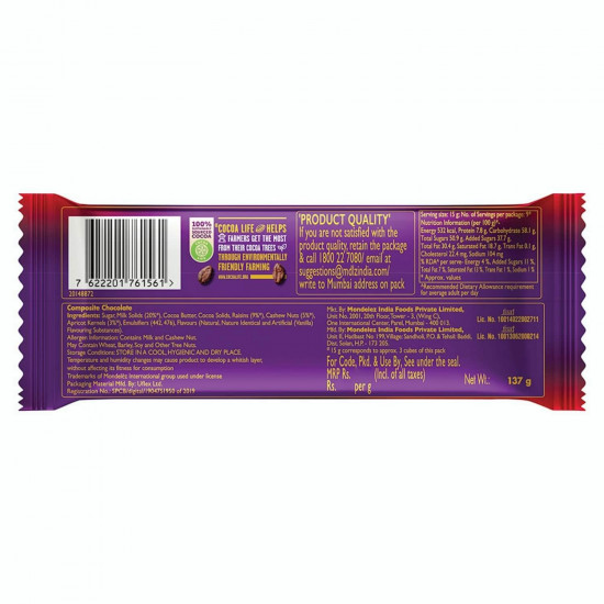 Cadbury Dairy Milk Silk Fruit And Nut Chocolate 137G X 3 Pcs