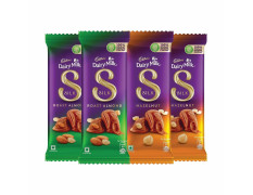 Cadbury Dairy Milk Silk Hazelnut 143 X 2 & Roast Almond 143G X 2 ,Pack Of 4